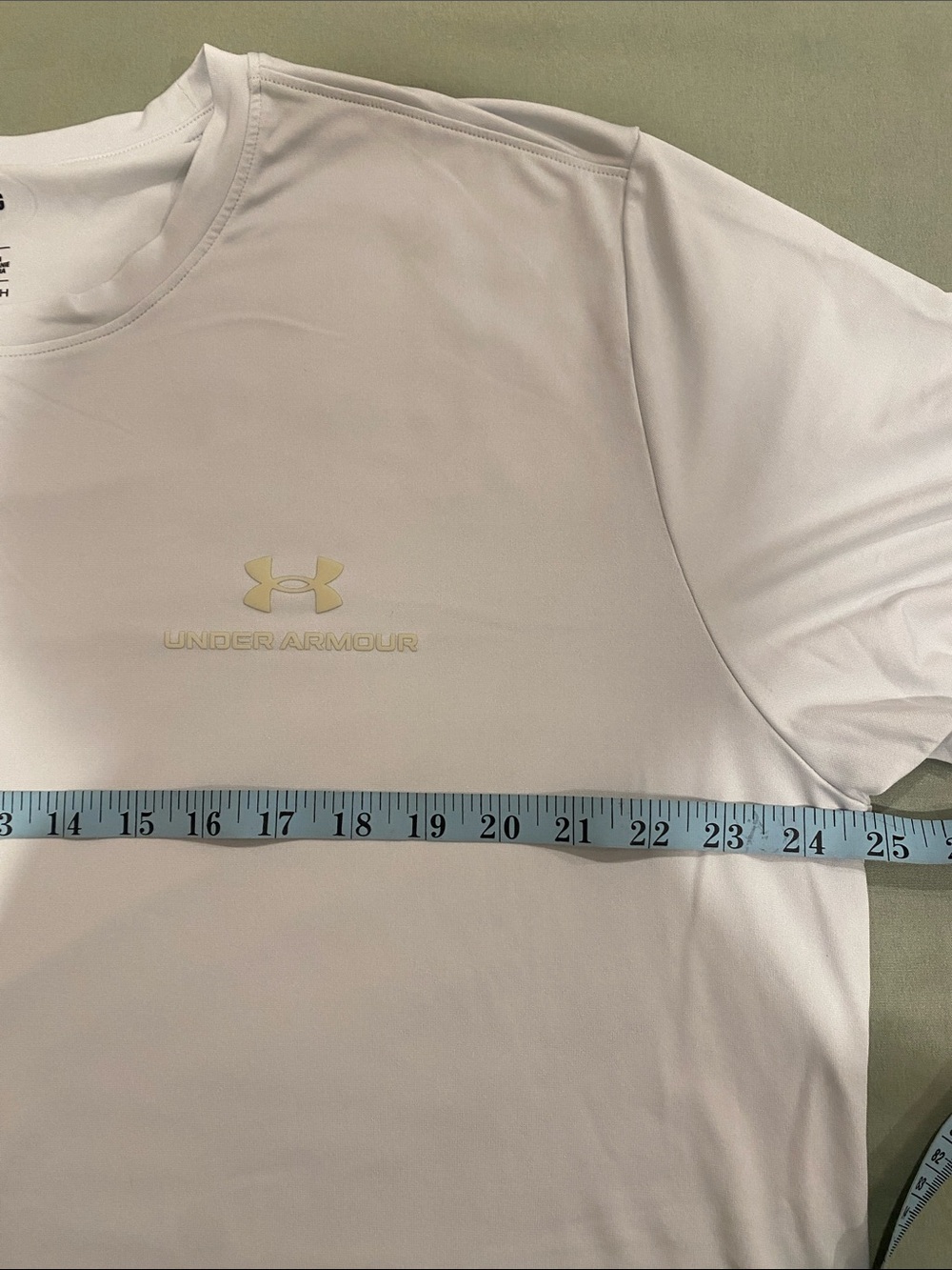 Under Armour White/Light Gray Short-Sleeve Athletic Tee - Picture 7 of 8